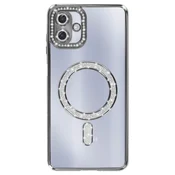 AVIZAR Ovitek za Galaxy A07, združljiv z MagSafe, z okrasnim obodom iz strasa, Črna, (5000190483)