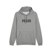 Mens Puma Essentials Logo Hoodie, Gray, Size 3XL, Men