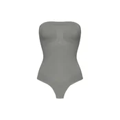 cfab Oblikovanje postave Trägerloser Bodysuit Sculpting Shapewear mit String grafit