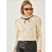 Bianco Lucci Pulover Pullover off-bela