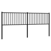 vidaXL vidaXL Kovinsko posteljno vzglavje črno 193 cm, (20788173)