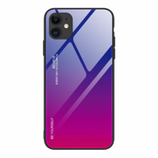 MG Gradient Glass plastika ovitek za iPhone 12/12 Pro, roza/vijolična