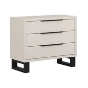 Komoda Avicavu 124 (Kašmir + Crna) Crna, Kašmir, S ladicama, 83x99x45cm