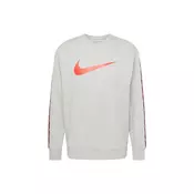 Nike Sportswear Sweater majica, tamo siva / crvena / bijela