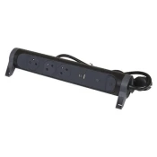 *Zaščitni podaljšek 3x2PZ +USB A/C 1,5m črn