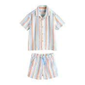 Next Komplet ecru/svetlo modra/oranžna