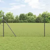 vidaXL Stup za ogradu Siva