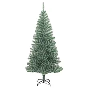 VIDAXL Umetna novoletna jelka s snegom zelena 240 cm