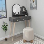 Hanah Home Sto za šminkanje 74x130,8x35cm Antracit