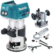 MAKITA Akumulatorski kombinirani rezkalni stroj s priborom Li-ion XGT 40V, brez baterije RT001GZ17