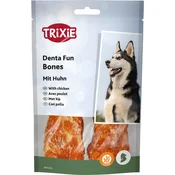 Trixie DentaFun priboljšek iz bivolje kože, piščančja koža, kost 11cm 60g 2ks