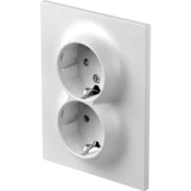 SCHUKO UTICNICA DUPLA 2P+E 16A 250V~ PW FLAT EKONOMIK VQ16PWF-U