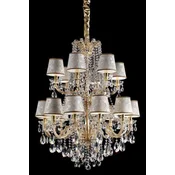 Casa Padrino luxury baroque crystal glass chandelier gold/silver A� 85 x H. 100 cm - Large chandelier with Venetian crystal glass - Noble & Magnificent - Luxury Quality - Made in Italy