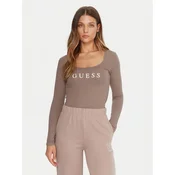 Guess Bluza O5RI00 KBBU1 Bež Regular Fit