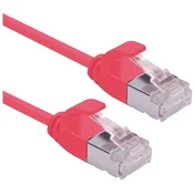 ROLINE Roline 21153316 RJ45 omrežni kabel\, Patch kabel CAT 6a U/FTP 3.00 m rdeča 1 kos, (20630771)