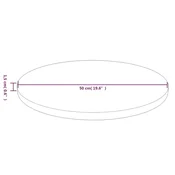 vidaXL vidaXL Okrogla mizna plošča temno rjava O50x1,5 cm trdna hrastovina, (20715427)