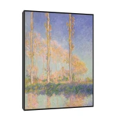 Canvas Slika na platnu Poplars, Claude Monet, Sa ramom, 45 x 60 cm, Crni