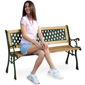 Sofotel Stylish Garden Bench with Backrest - Modern Sofa for Outdoor Relaxation 124 x 74 x 43 cm, (21740313)