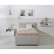 Livetastic OBLAZINJENA POSTELJA 90 cm x 200 cm , les, kovina, umetna masa, tekstil svetlo siva