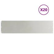 Vidaxl vidaXL Obrobe za trato 20 kosov 25 x 103 cm nerjaveče jeklo