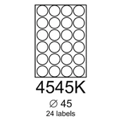 RAYFILM etikete 45 mm okrogle zelene R01204545KA 100 listov