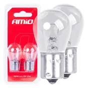 AMiO Halogenske žarnice P21W BA15s, 12V, 2 kos