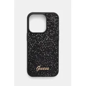 Guess GUESS etui za iPhone 14 Pro GUHCP14LPMSDGSK (Disco Metal Script) črno