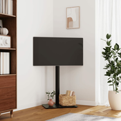 vidaXL Kutni TV stalak s 1 razinom za 32 - 65 inča crni