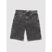 Volcom Labored Denim Utility Shorts light acid black