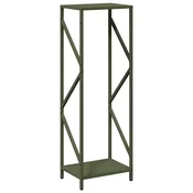 Vidaxl Stojalo za drva Olive Green 34x25x100 cm Hladno valjano jeklo