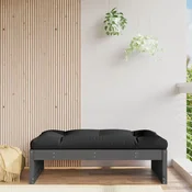 Vidaxl vidaXL Vrtni stolček za noge siv 120x80 cm masiven borov les