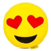 Kakovostna plišasta blazina emoji srčki v očeh 32cm