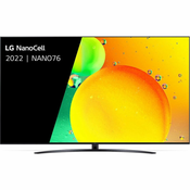 LG NanoCell 75NANO766QA, 190,5 cm (75), 3840 x 2160 pikseli, NanoCell, Pametni televizor, Wi-Fi, Plavo