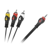 CABLETECH Kabel Jack 3,5mm(4-pol) - RCA 3x, 1,5m