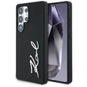 shumee Silikonski ovitek Karl Lagerfeld za Samsung Galaxy S25 Ultra, črne barve
