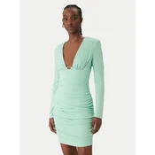 Just Cavalli Cocktail obleka 80PAO957 J0253 Modra Slim Fit