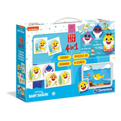 Clementoni EDUkit - Baby Shark 4u1 (memorija, 60 zagonetki, domine, 6 kockica)