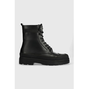 Kožne cipele Calvin Klein LACE UP BOOT HIGH za muškarce, boja: crna, HM0HM01213
