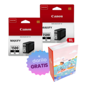 Canon - Komplet kartuš Canon PGI-1500XL BK (črna), original, 2 kosa + DARILO GRATIS