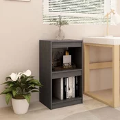 Ormaric za knjige sivi 40x30x71,5 cm od masivne borovine