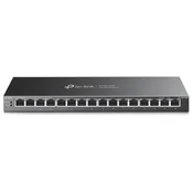 TP-Link SG116P 16-Port Gigabit PoE+ Switch – Plug & Play, 8× PoE+, 120W Budget