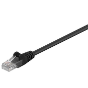 Goobay U / UTP CAT 5e patch kabel, mrežni, za povezivanje, crni, 0,5 m