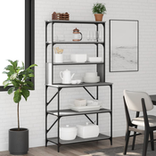 vidaXL Stojalo za peko 6-nadstropno siva sonoma 90x40x180 cm inž. les