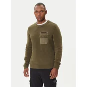 Aeronautica Militare Pulover 252MA1573UL00539 Zelena Regular Fit