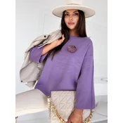 Sweter damski oversize GAIA fioletowy Dstreet