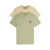 Tommy Jeans Majica bež/mornarska/pastelno zelena/rdeča