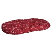 Ovalni bombažni vzglavnik. Kost bordo/bela 80 cm