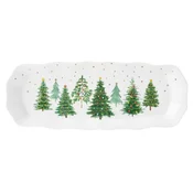 Porcelain serving platter, 37 x 14 cm, Festive TREES - Nuova R2S