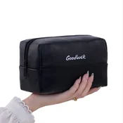 INF Prenosna potovalna toaletna torbica - lahka PU torbica za ličila Black, (5000130568)