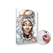 Slikanje po številkah - Afričanka - na okvirju